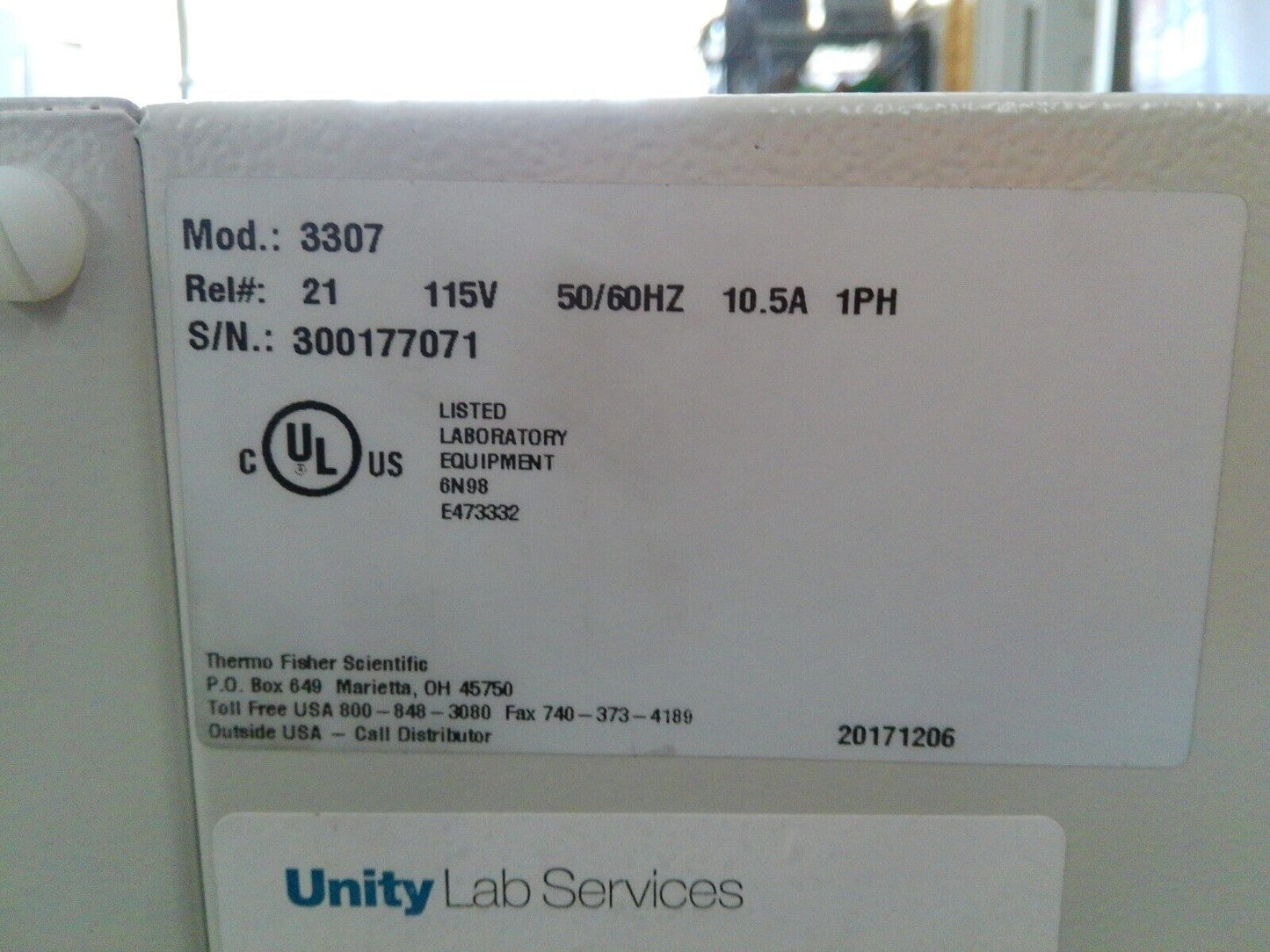 Thermo Scientific 3307 Steri-Cult CO2 Incubator 8.2Cf 120v