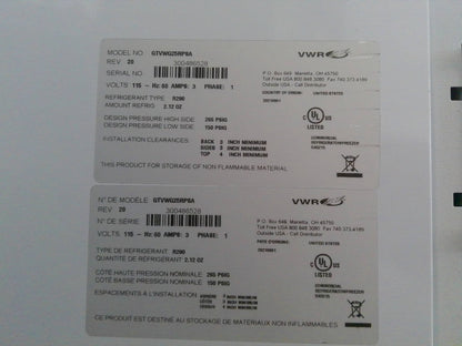 VWR GTVWG25RPSA +4C Laboratory Refrigerator 23Cf (2021) FULLY TESTED