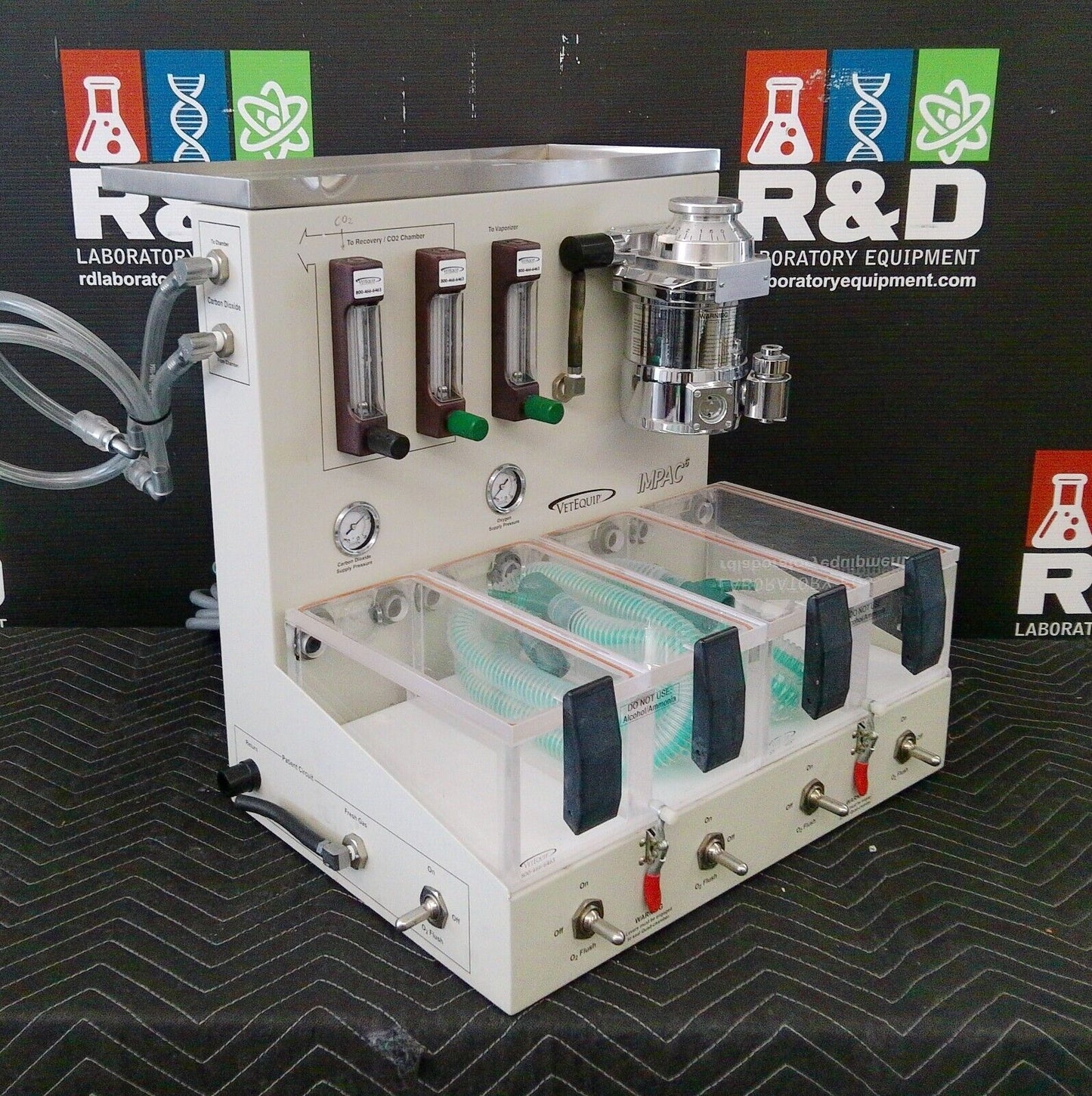 VetEquip Impac 6 Quad-Chamber Rodent/Mouse Veterinary Anesthesia System