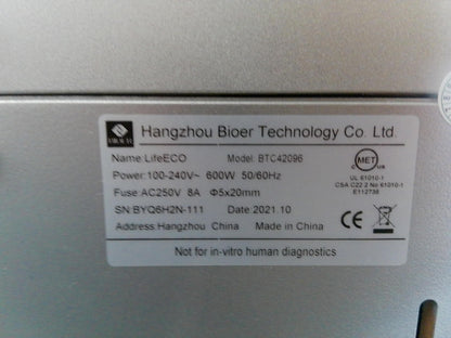 Bioer Technology BTC42096 LifeECO 96-well Gradient Thermal Cycler (2021)