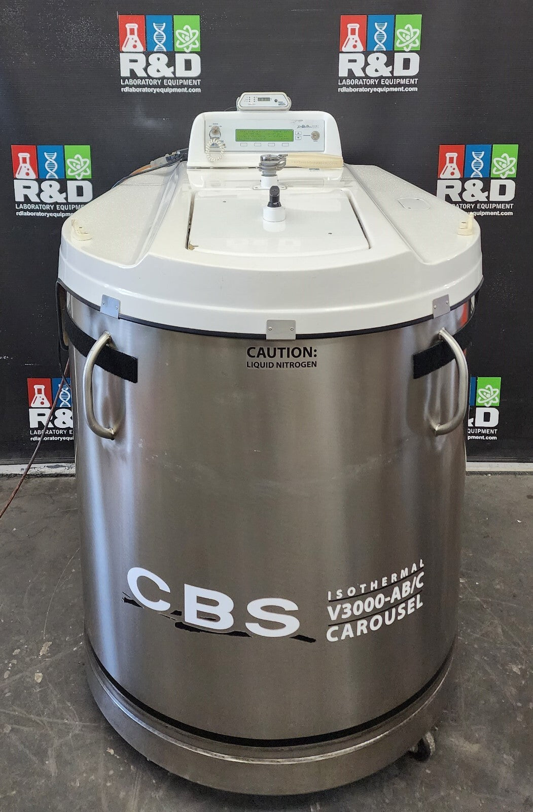 CBS Isothermal V32000-AB/C Cryo LN2 Nitrogen Carousel Storage System 70L w/Racks