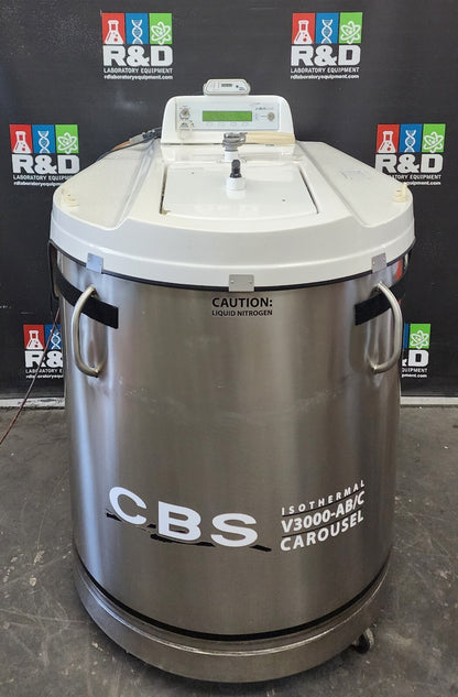CBS Isothermal V32000-AB/C Cryo LN2 Nitrogen Carousel Storage System 70L w/Racks
