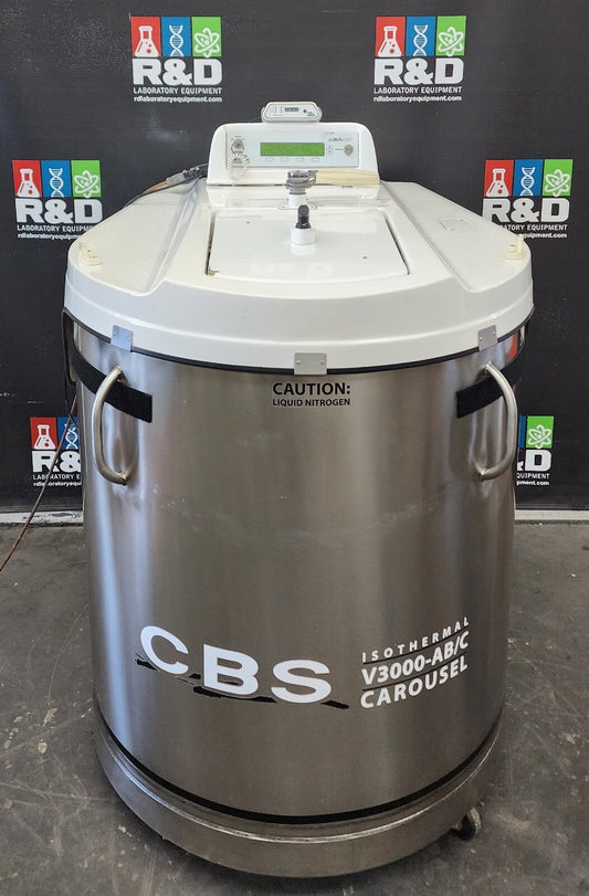 CBS Isothermal V32000-AB/C Cryo LN2 Nitrogen Carousel Storage System 70L w/Racks