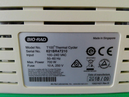 Bio-Rad T100 96 Well Thermal Cycler PCR Gene Analysis System