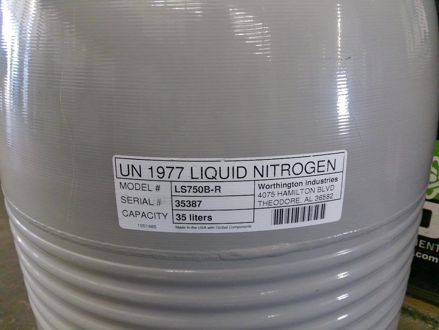 Worthington LS750B-R Cryo Nitrogen LN2 Biological Storage System w/Racks