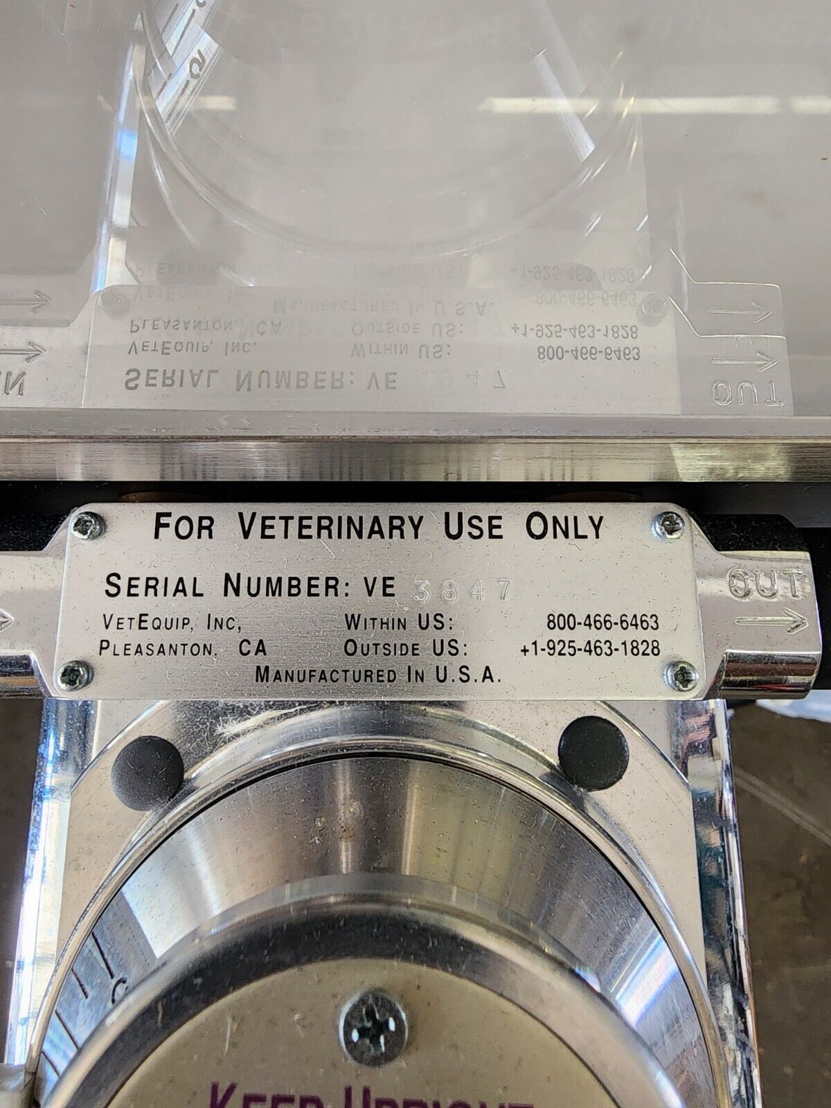 VetEquip Veterinary Rodent Anesthesia System, Isoflurane Vaporizer With Cart