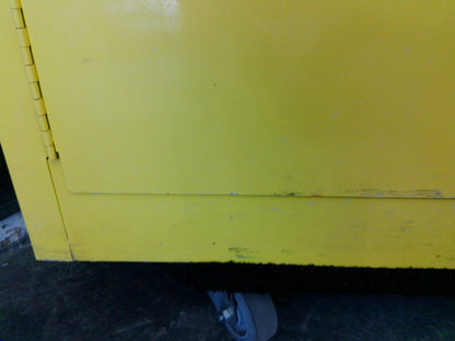 Uline H-1564S-Y Flammable Storage Cabinet Self Closing Doors 45 Gal