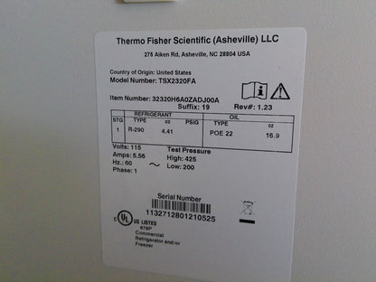 Thermo Scientific TSX2320FA -20C Laboratory Freezer 23Cf FULLY TESTED 2021