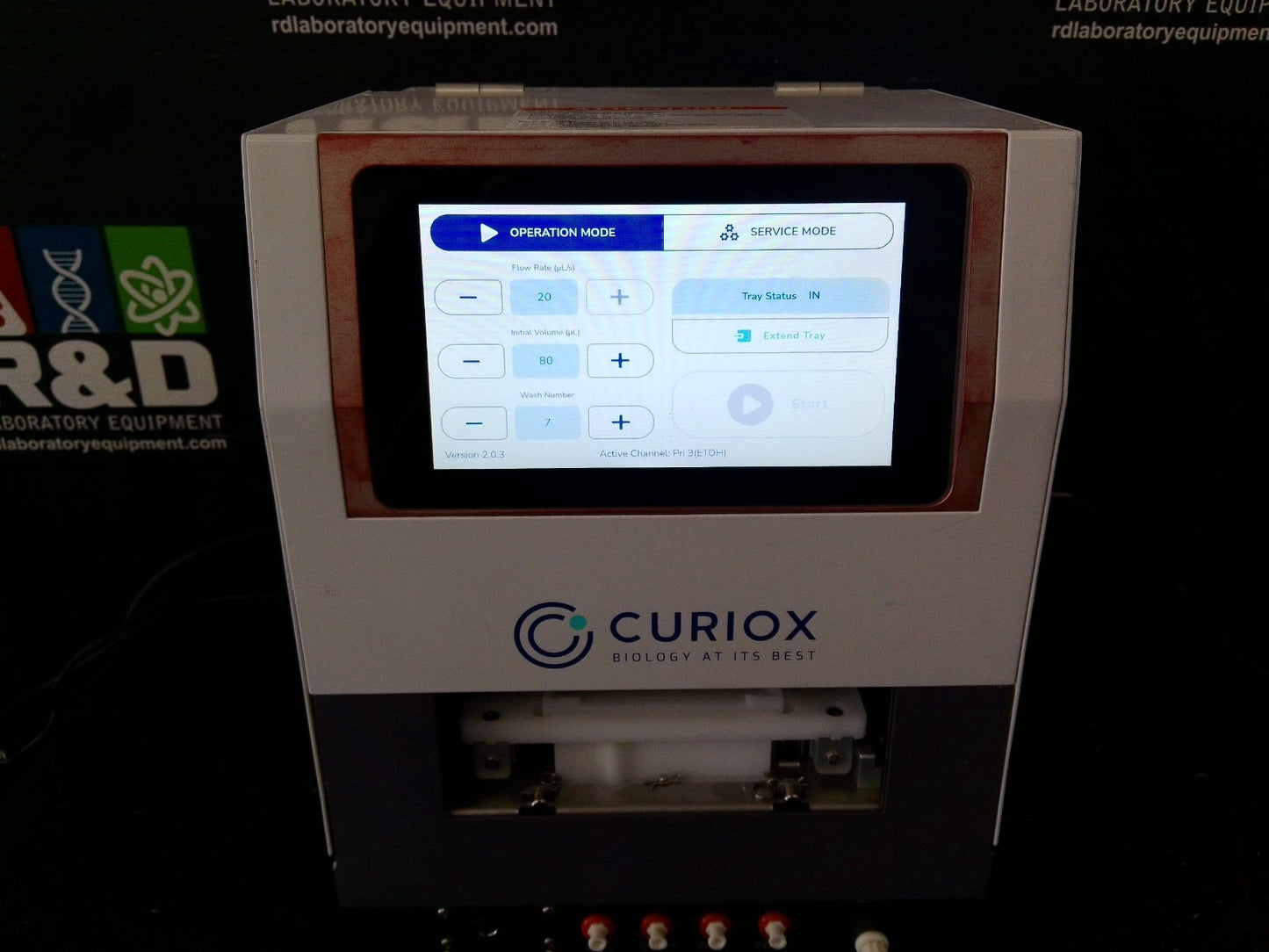 Curiox HT Buffer Exchanger 5 w/ HT2000 Laminar Wash Station 96