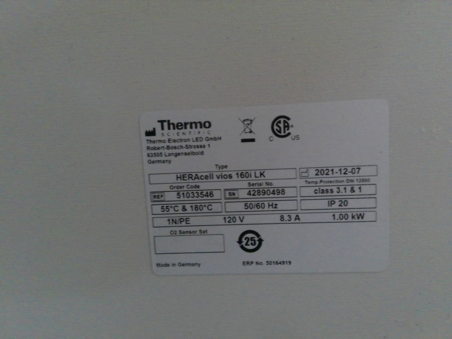 Thermo HERAcell Vios 160i Double Stack Copper Lined CO2 Incubators (2021)
