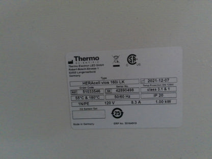 Thermo HERAcell Vios 160i Double Stack Copper Lined CO2 Incubators (2021)