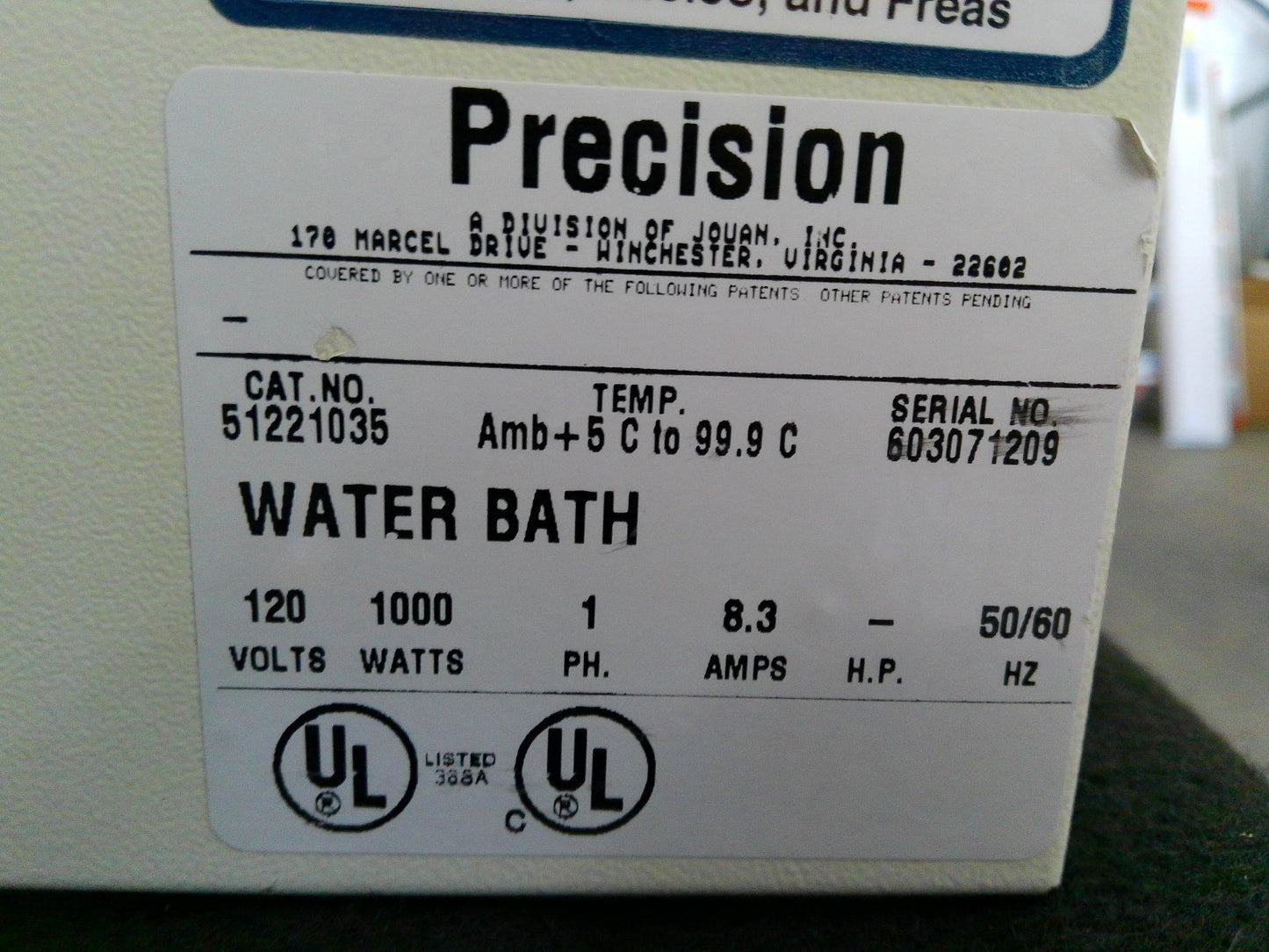 Precision 51221035 Circulating Water Bath 19L 120v