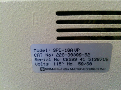 Shimadzu SIL-10 VP HPLC Auto Injector, Liquid Chromographer, UV-VIS System