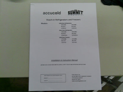 Accucold ARS23ML +4C Laboratory Refrigerator 23Cf 120v FULLY TESTED