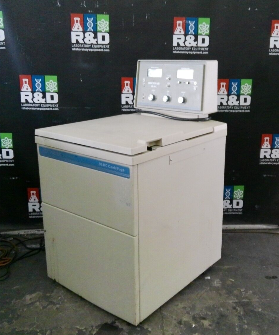 Beckman J6-HC Refrigerated Floor Centrifuge w/ JS-4.2 Rotor & Buckets 240v