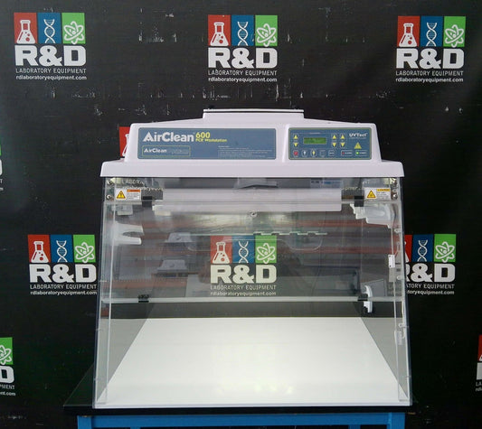 AirClean Systems PCR 3ft Laminar Flow Workstation w/HEPA & Blower, UV,Fluorecent