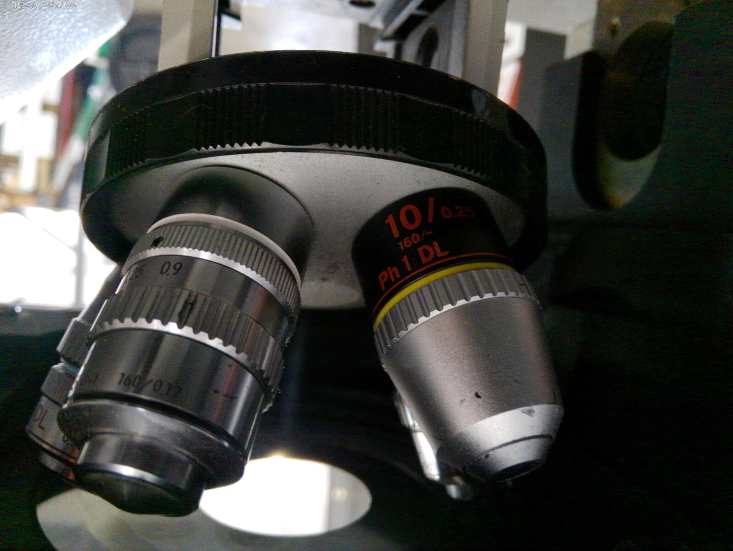 Nikon Diaphot Inverted Phase Contrast Microscope With 3 Objectives