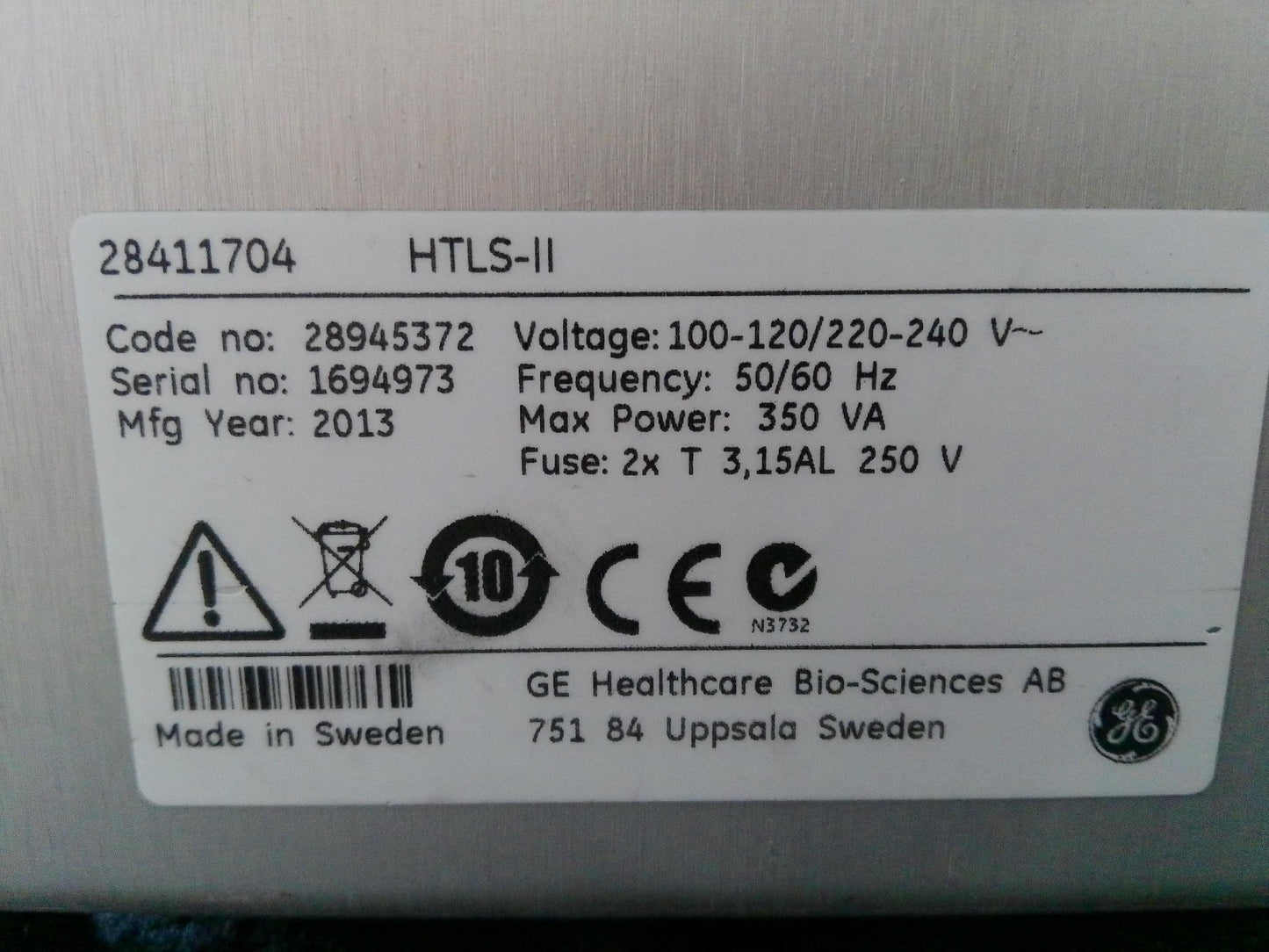 GE Healthcare HTLS-11 Hot Lips Tube Sealer 120v (2013) TESTED