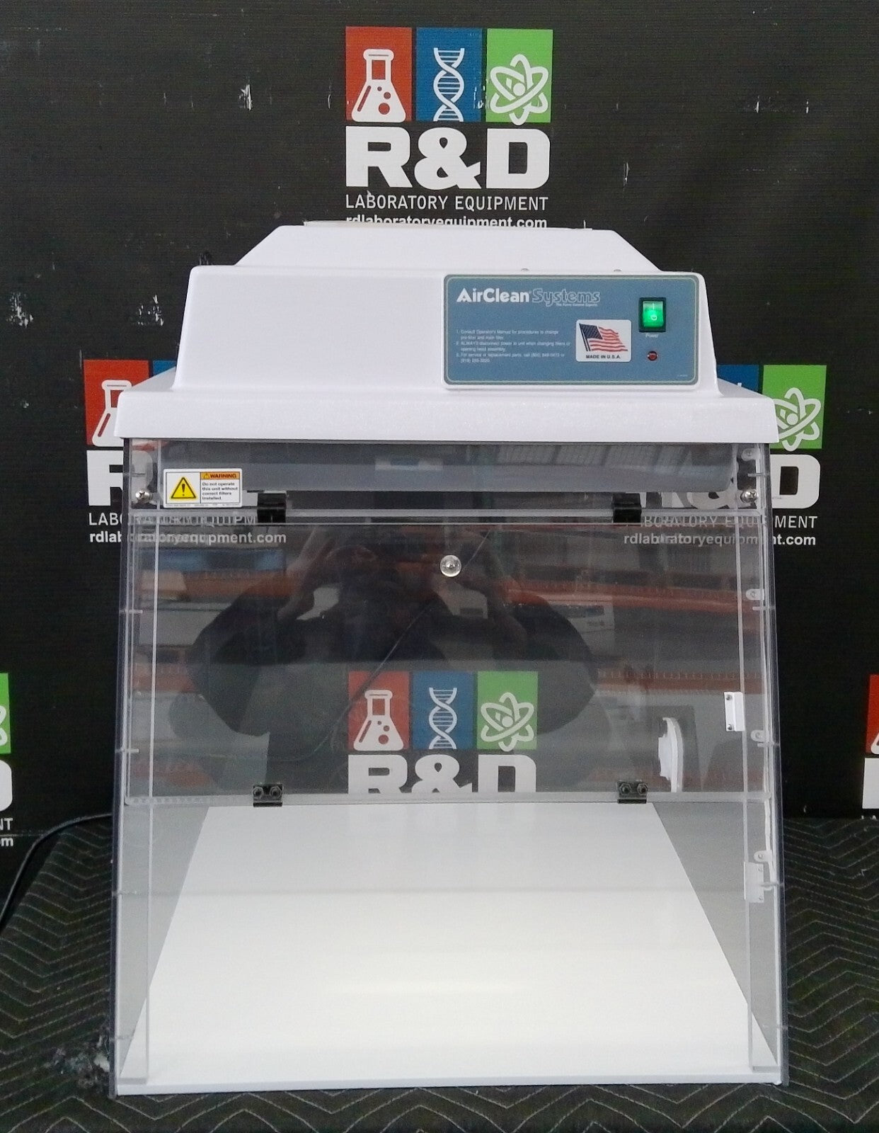 AirClean Systems PCR 2ft Laminar Flow Workstation w/HEPA & Blower, FULLY TESTED