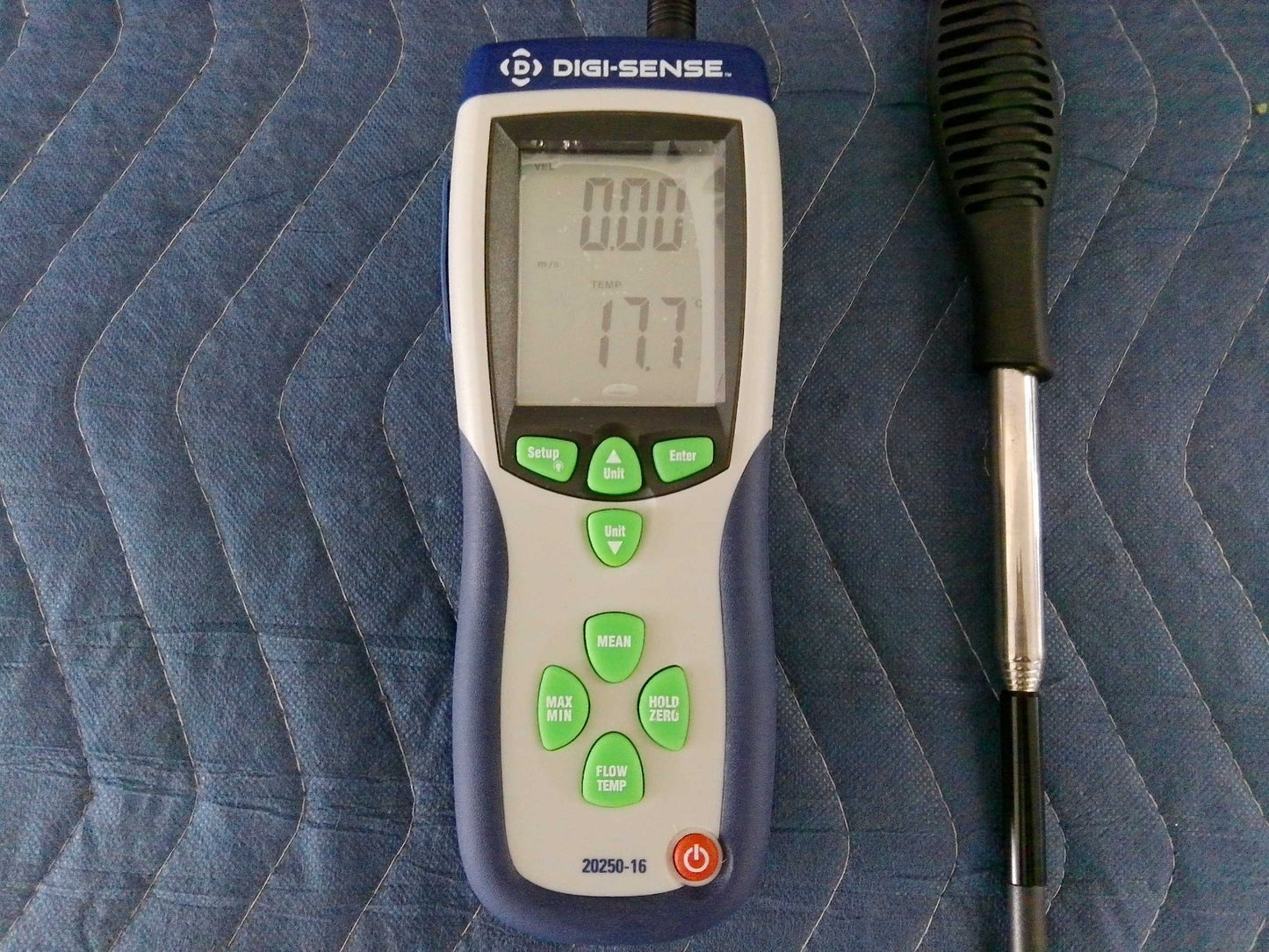 Digi‑Sense 20250‑16 Hot‑Wire Thermoanemometer w/ Antenna Probe & Case