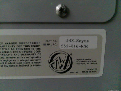 Taylor Wharton K Series 24K-Kryos Cryo LN2 Nitrogen Storage System 36L