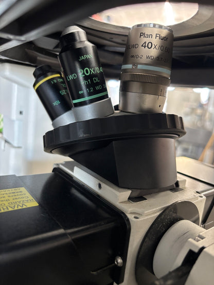 Nikon Eclipse TE300 Inverted Phase Contrast Fluorescence Microscope 4 Objectives