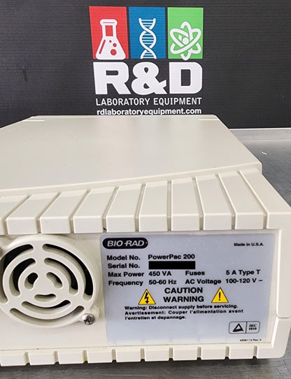 Bio Rad PowerPac 200 Electrophoresis Power Supply 120v FULLY TESTED