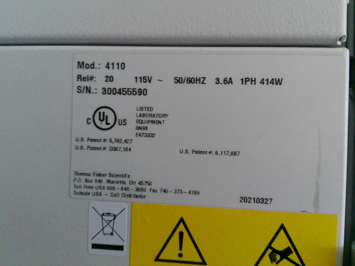 Thermo  Scientific 4110 Series Double Stack Water Jacketed CO2 Incubators (2021)