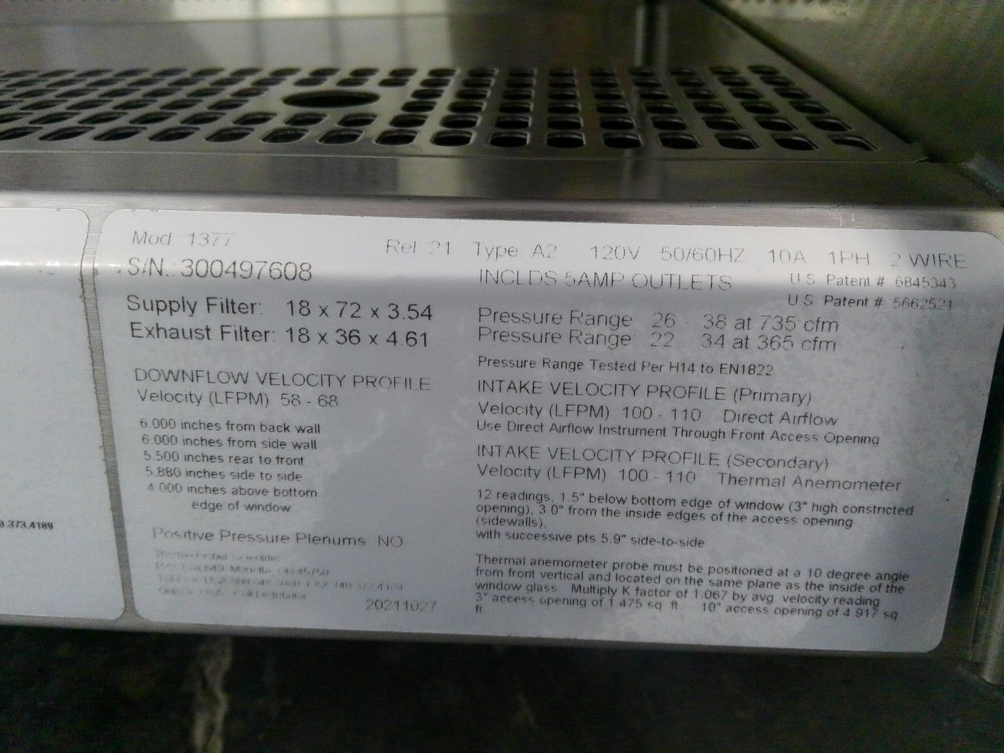 Thermo Scientific 6ft 1377 A2 Biosafety/Biological Safety Cabinet w/UV +Warranty